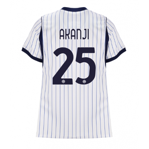 Billige Fotballdrakt Inter Milan Manuel Akanji #25 Replika Bortedrakt Dame 2026-27 Kortermet Billige Fotballdrakt Inter Milan Manuel Akanji #25 Replika Bortedrakt Dame 2026-27 Kortermet
